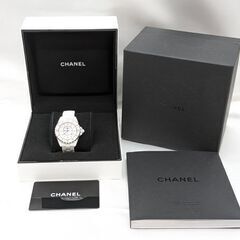 【CHANEL】H1628 J12 33mmホワイトセラミック 12PD☆Ａ品☆質屋 ユニオン本通店 シャネルの画像