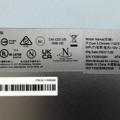 Lenovo Chromebook IP Duet 3 Chrome11Q727の画像