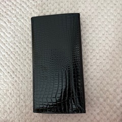 【美品】クロコ型押し クラッチバッグ ブラック ゴールド金具 パーティー 結婚式の画像