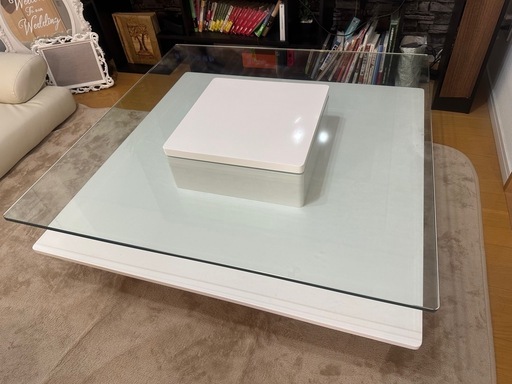 ローテーブル　センターテーブル　白（メーカーhobang）