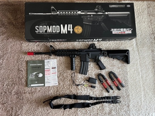 美品 東京マルイ 次世代電動ガン SOPMOD M4 まとめ売り ミリタリー