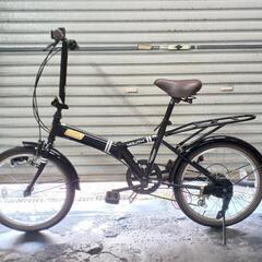 自転車中古　折りたたみ　Coleman　外装6段変速　ライトリアキャリア付き　タイヤ20インチ　カラーブラックの画像