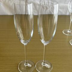 ワイングラス3点＆シャンパングラス2点セット（計5点）500円の画像
