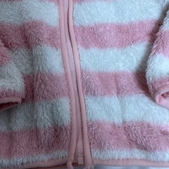 女の子120冬モコモコジャンパーピンクの画像