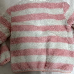 女の子120冬モコモコジャンパーピンクの画像