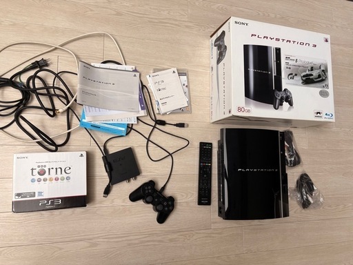 PS3 CECH-2000A+ソフト5本 torne コントローラー2 リモコン