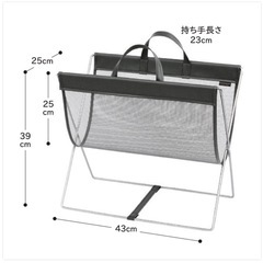 セルフワゴン メッシュ×レザー調PVC ｜手荷物入れ バッグケース◆ブラック1〜4つの画像