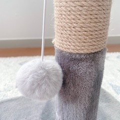 【またたび2個おまけ】猫爪とぎポール 美品 新品に近い 組み立て済みの画像