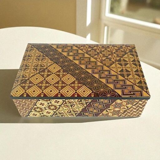 寄木細工小物入れ工芸品 (ソラマメ) 宇部新川のインテリア雑貨