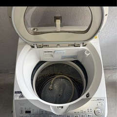 SHARP 8kg 洗濯乾燥機 ES-TX8B-N】2018年製の画像