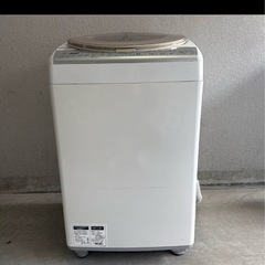 SHARP 8kg 洗濯乾燥機 ES-TX8B-N】2018年製の画像