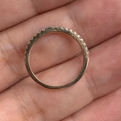 K18 ハーフエタニティ　リング　0.3ct 1.9g 約11号の画像