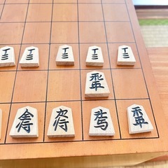 脚付将棋盤5寸＋駒＋駒台の画像