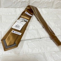 TAKEO KIKUCHI シルクネクタイ サイズ80 ゴールド 新品タグ付きの画像