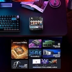 ミニPC Ryzen 7 7735HS 8コア/16スレッド 最大4.75GHzの画像