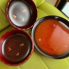 菓子器2組・お盆