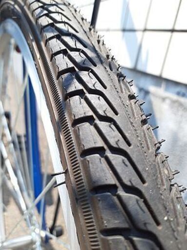 札幌【26インチ 自転車 変速なし】ダイナモライト＆カギ付き 青色系