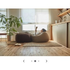 無印良品　体にフィットするソファ　綿デニム　ネイビーの画像