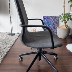 【IKEAいす 美品】グレー 仕事作業用の画像