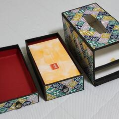 小物入れ付きティッシュボックスの画像