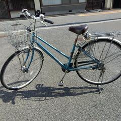 自転車　27インチ　ブルー　3段変速ギア