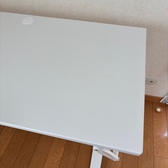 【極美品】ニトリ マーフィー2 ホワイト 手動昇降テーブルの画像