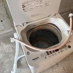 洗濯機 ハイセンス HW-G55BK1 5.5kg ガラストップ 2022年製の画像