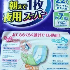 □ 箱入り 未使用品 □白十字 サルバ  朝まで1枚夜用スーパー 22枚入　３袋セット箱入りの画像