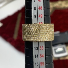 K18 パヴェダイヤ　リング　7.9g 約11号　0.95ctの画像