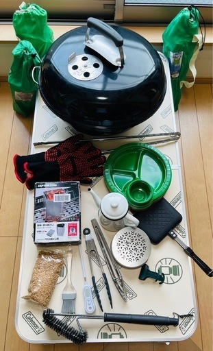 【値下げ】BBQ一式　Weber ジャンボジョー 直径47CMとテーブル・椅子など