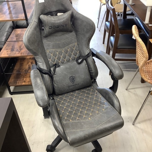 ゲーミングチェア　DOWINX 1人掛け　程度b グレー　【トレファク堺福田】