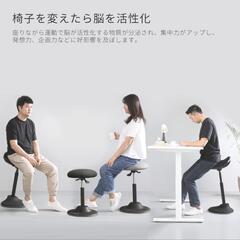 SONGMICS オフィスチェア 組立簡単 椅子 姿勢矯正 腰痛対策 デスクチェア PUレザー 昇降機能付き オシャレ 事務椅子 テレワーク バランスチェア 高さ60~84.5cm OSC12BKの画像