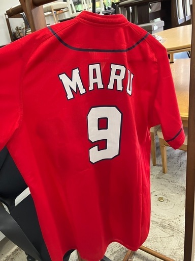 2506-757 広島カープ ユニフォーム 9 MARU Lサイズ 糸ほつれあり