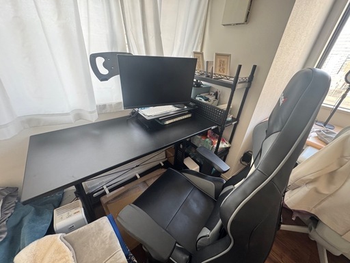 【期間限定値下げ】ゲーミングチェア＆ゲーミングデスク＆チェアマットセット【総額12万程度】