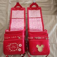 ディズニー　ランドセル　ミニーマウス　プリンセス　女の子　お揃いコーデ　双子　🎒　の画像
