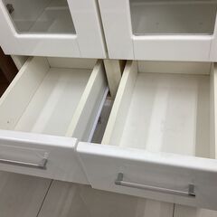 食器棚　　ニトリ　BANDAⅡ　2枚扉　変色･ヤケ有の画像