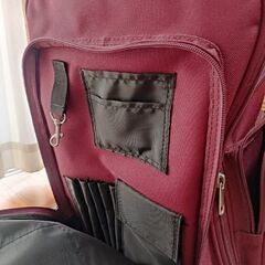 USED＊ワインカラー＊えんじ色＊キャリーバッグの画像