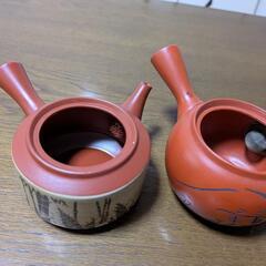 急須と茶がら入れの画像