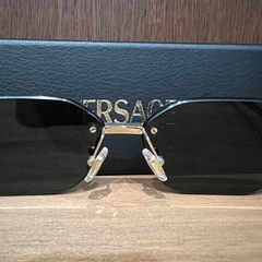VERSACE ヴェルサーチ　ダミエ プレート サングラス メタル　美品　定価65890円の画像