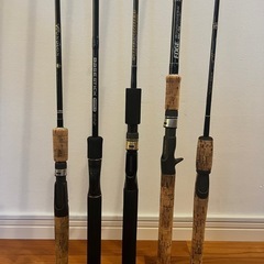 バスロッド 5本まとめ売り まとめて◎釣り竿バスロッド5本アブガルシアなど！