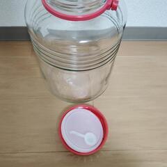 美品【8L】梅酒瓶　内蓋付き　ガラス瓶　梅ジュース　らっきょうの画像