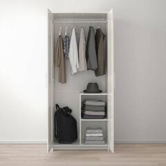 IKEA イケア BRIMNES ブリムネス
ワードローブ扉2枚付 美品の画像
