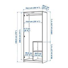 IKEA イケア BRIMNES ブリムネス
ワードローブ扉2枚付 美品の画像