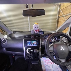三菱　ekカスタム　平成27年　11.9万キロ　660T  4WD ターボ　ナビテレビ　バックカメラ　シートヒーター　エンジンスターター　HIDヘッドライト　車検令和8年4月までの画像