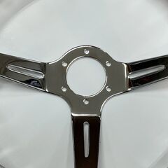 カスタム ツイスト アクリル クリア クリスタル ステアリング 白 ハンドル 約35φ 14インチ ローライダー 旧車 ホットロッド キャルルック ヒットマンの画像
