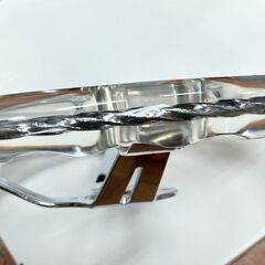 カスタム ツイスト アクリル クリア クリスタル ステアリング 白 ハンドル 約35φ 14インチ ローライダー 旧車 ホットロッド キャルルック ヒットマンの画像
