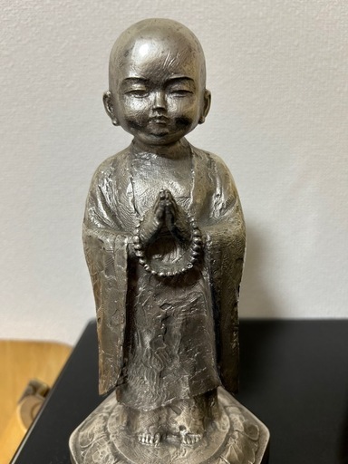 新しい到着 合掌地蔵菩薩 友沢正彦作 「祈り」 蒲郡のその他の中古 (さんま) 工芸品