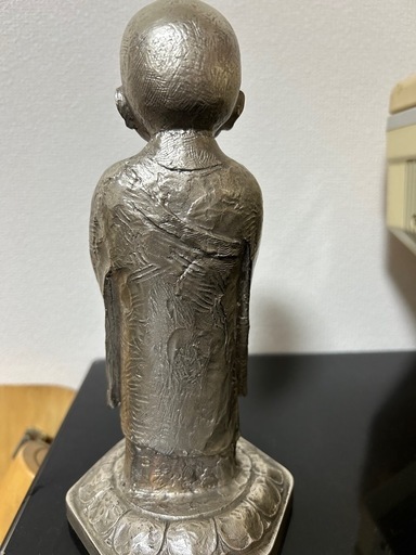 ☆梅☆人気彫刻作家 友沢正彦作 合掌地蔵菩薩 「祈り」 33/500 純銀