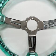 新品 未使用品 アクリル ツイスト ステアリング クリアー 3