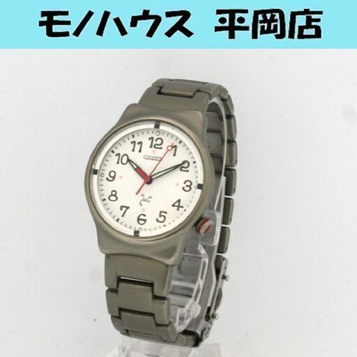 ジャンク 不動 CITIZEN MU クオーツ式腕時計 6038-S94823 チタン